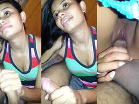 A stunning woman giving oral sex and getting fucked from behind