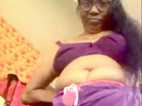 Desi Auntie Changes into Sexy Lingerie for Your Viewing Pleasure