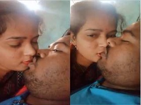Desi couple shares passionate kisses in steamy video