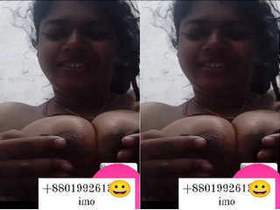 Naughty Indian woman masturbates on camera