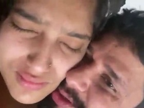 Hot friend and girlfriend have passionate sex in bed