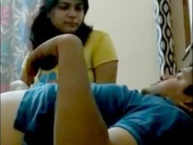 Chubby Indian girlfriend giving head to her boyfriend