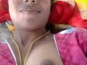 Telugu bhabhi baring her breasts and pussy in public