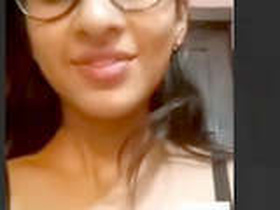 Beautiful Indian girl flaunts her body in video call