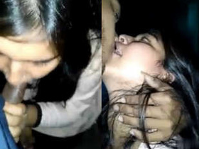Indian couple enjoys outdoor sex at night