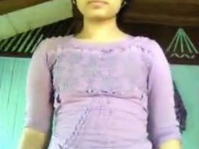 Young village girl reveals her smooth pussy for the first time