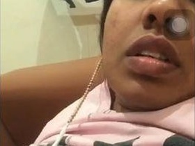 Chubby bhabhi flaunts her big breasts in a video call
