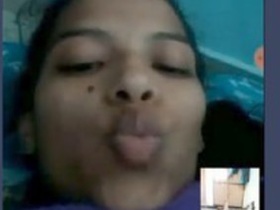 Naughty Indian college girl gets naughty on video call