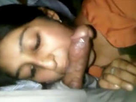 Desi wife gives a blowjob to her boss in the car