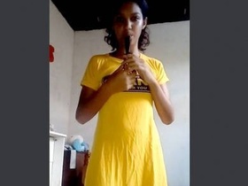 Beautiful girl masturbates in front of the camera