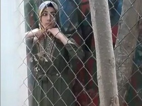 Hijabi girl gets fucked outside in public