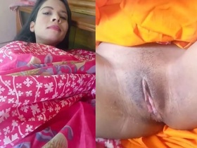 Cute Indian girl with a beautiful pussy gets pounded hard
