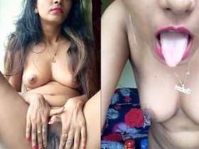 Real amateur porn featuring a sexy bitch showing off her naked body on camera