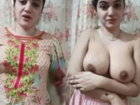 Busty Pakistani babe flaunts her natural assets in a steamy video