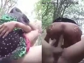 Tamil babe gets naughty in the forest