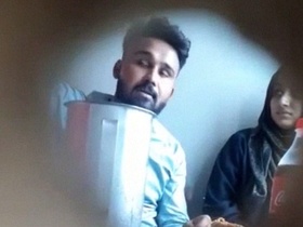 Mallu's girlfriend caught on camera giving him a blowjob in a restaurant