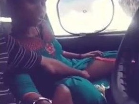 Tamil couple's passionate foreplay and outdoor sex in the car