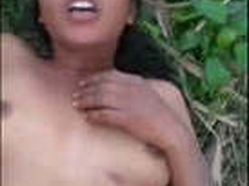 Desi college girl gets wild in the jungle for the first time