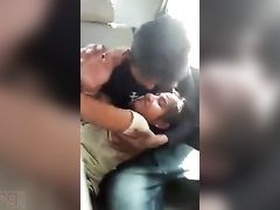 College girlfriend and her friends indulge in outdoor sex in their car