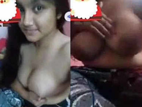 Cute Indian girl flaunts her breasts in a hot video
