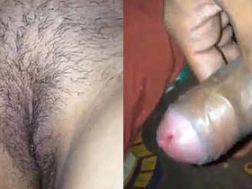 Hubby sneaks into sleeping village bhabhi's bedroom to film her pussy