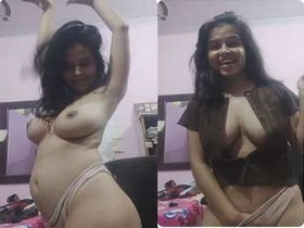 Sanjana's exclusive video call reveals her big boobs