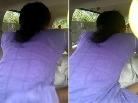 Aunty gets fucked hard by her lover in a car