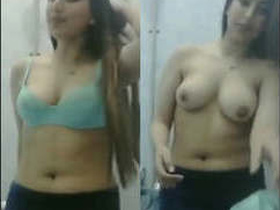 Indian girl strips naked and shows off her body