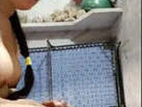 Beautiful girl gets wild in a village