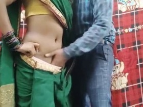 Tamil couple enjoys home sex in saree blouses