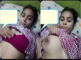 Cute Indian girl reveals her body in exclusive video