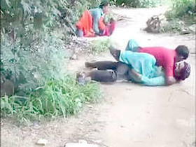 Desi couple gets naughty in the great outdoors