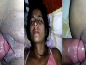Indian woman with shaved pussy engages in MMF video