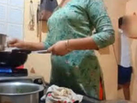 Enjoy thrilling sex with the maid in the kitchen