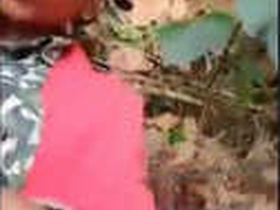 Indian couple enjoying sex in the wild