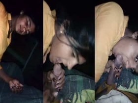 A village girl experiences her first blowjob on camera