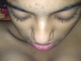 Desi girl takes cum on face in part 3 of oral and vaginal sex