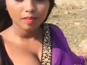 Big boobed babe goes wild in the great outdoors