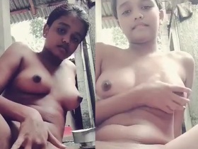 Horny Indian girl gets fingered by pretty village girl