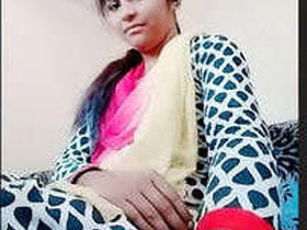 Indian girl flaunts her breasts and vagina on a video call