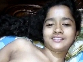 Solo Indian girl flaunts her tight boobs and pussy in nude MMS