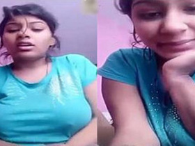 Desi babe flaunts her perky nipples in a video chat