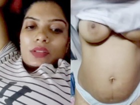 Bhabi Kusum flaunts her big, natural breasts in a steamy video