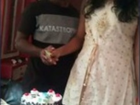 Desi lovers celebrate birthday with romantic porn video