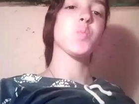 Desi girl shows off her cute tits and pussy in village video