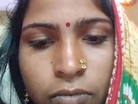 Rural Indian woman pleasures herself with her hands