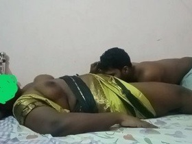 My wife in a sari seduces me in the bedroom