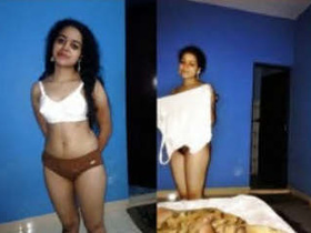 Shy Mallu girlfriend fully naked and having fun with boyfriend