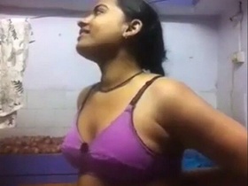 Beautiful girl records a video for her significant other