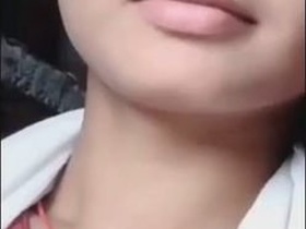 Cute Indian girl flaunts her big boobs